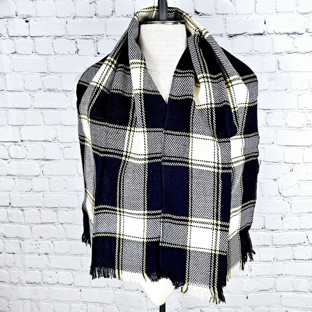 HIGHLAND | 100% zephyr wool plaid tartan fringe scarf